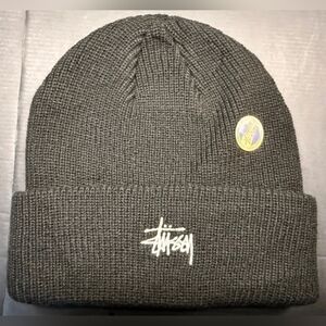 Stussy Black Knit Beanie Hat
